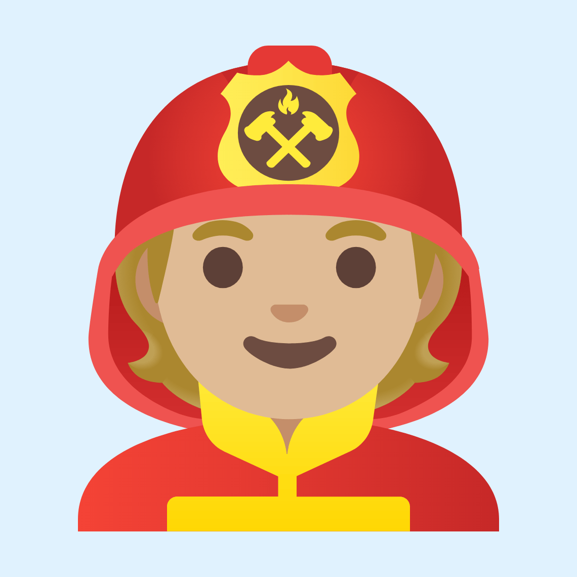 π§πΌβπ Firefighter: medium-light skin tone
