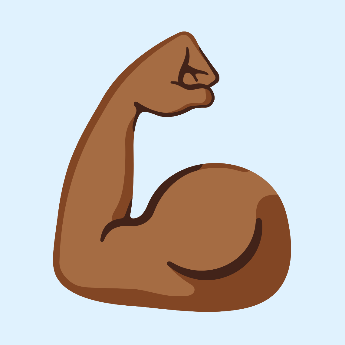 πͺπΎ Flexed biceps: medium-dark skin tone