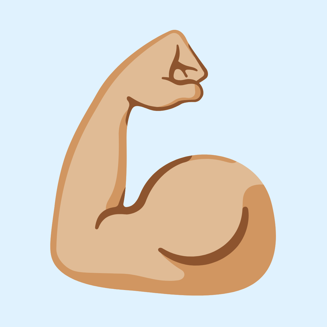 πͺπΌ Flexed biceps: medium-light skin tone