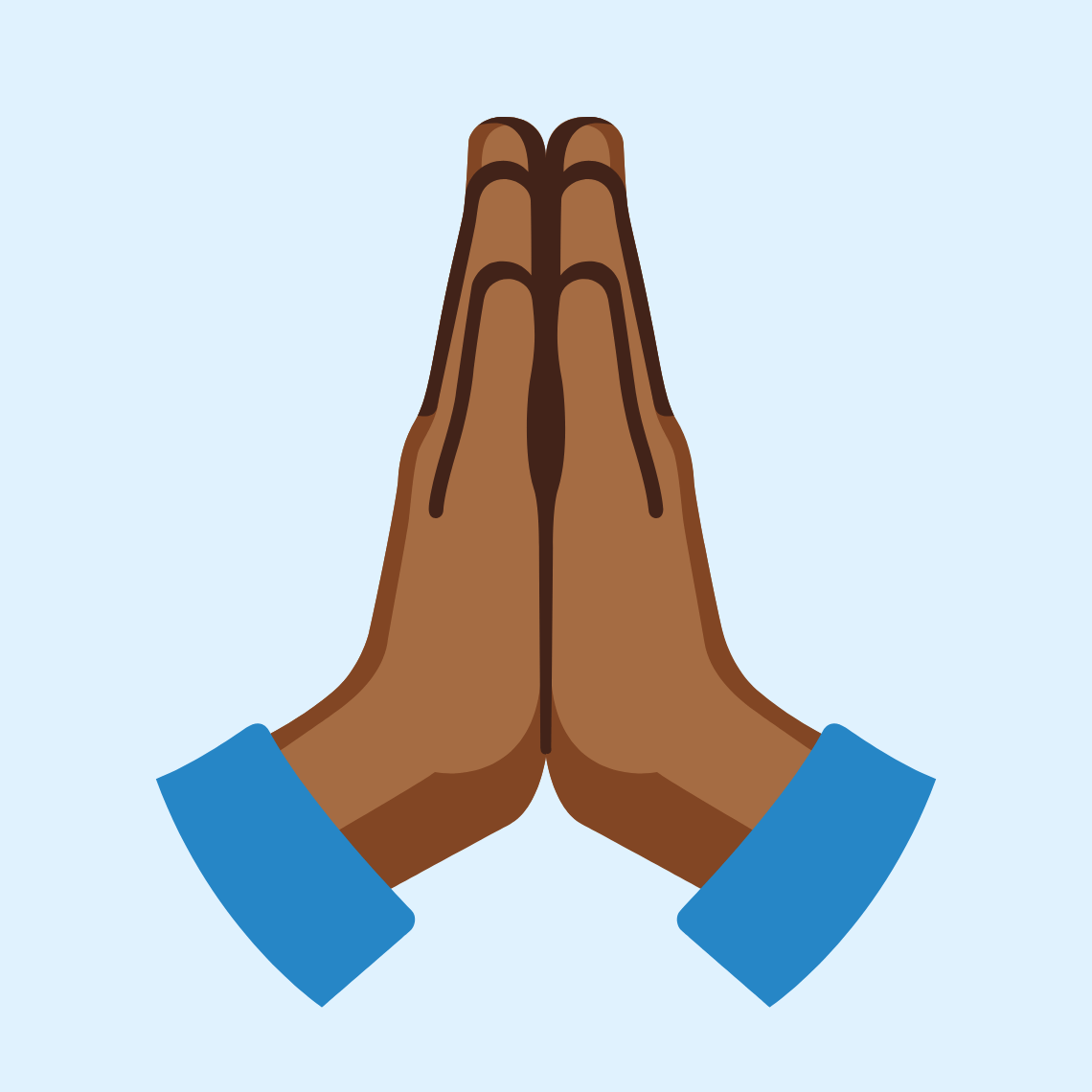 ππΎ Folded hands: medium-dark skin tone
