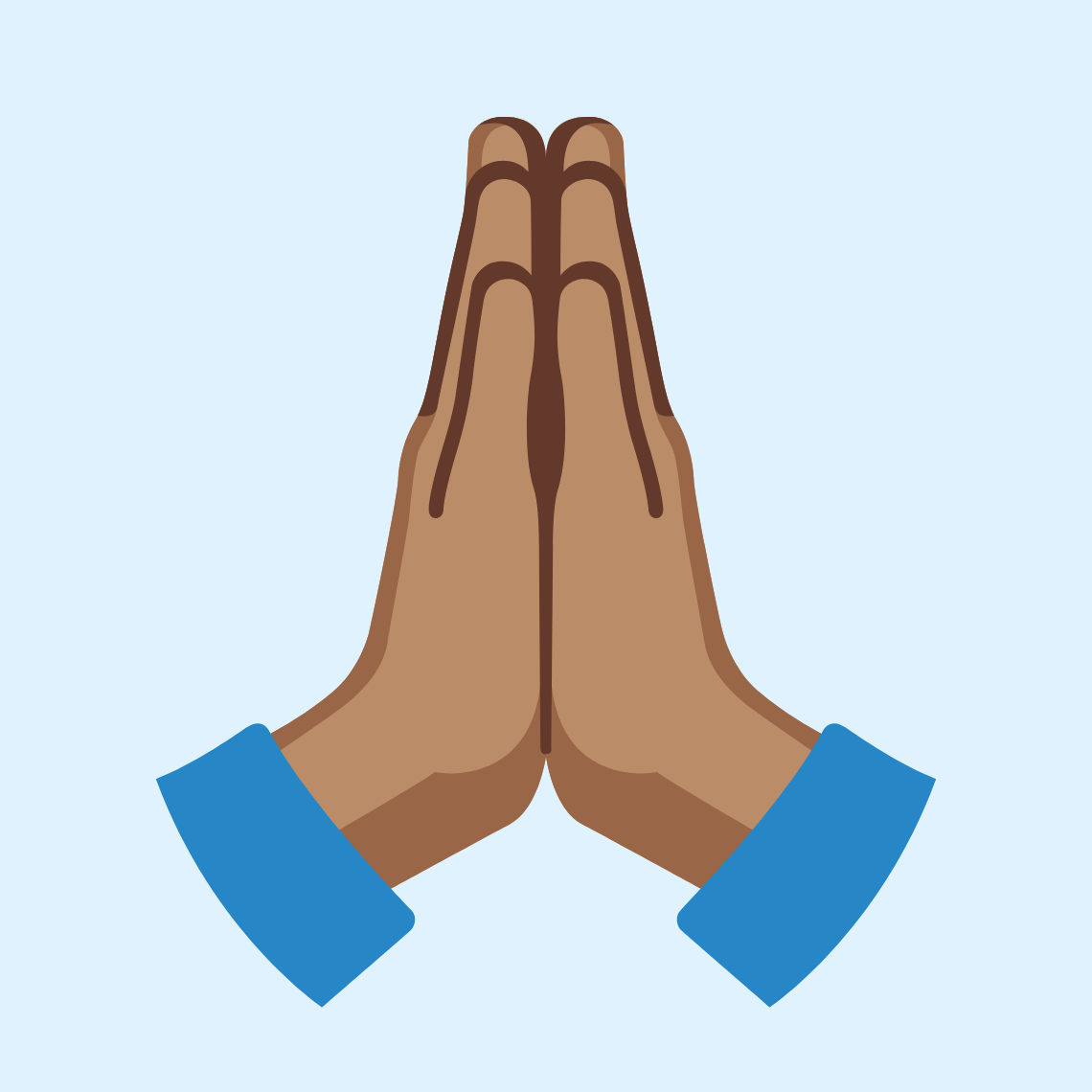 ππ½ Folded hands: medium skin tone
