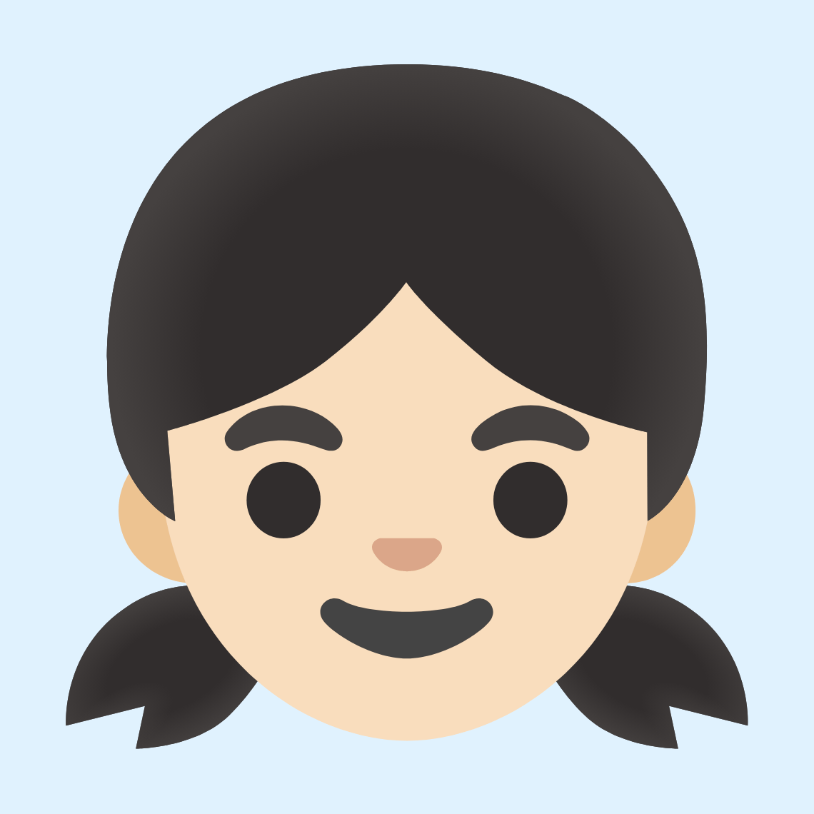 👧🏻 Djevojčica: svijetla boja kože