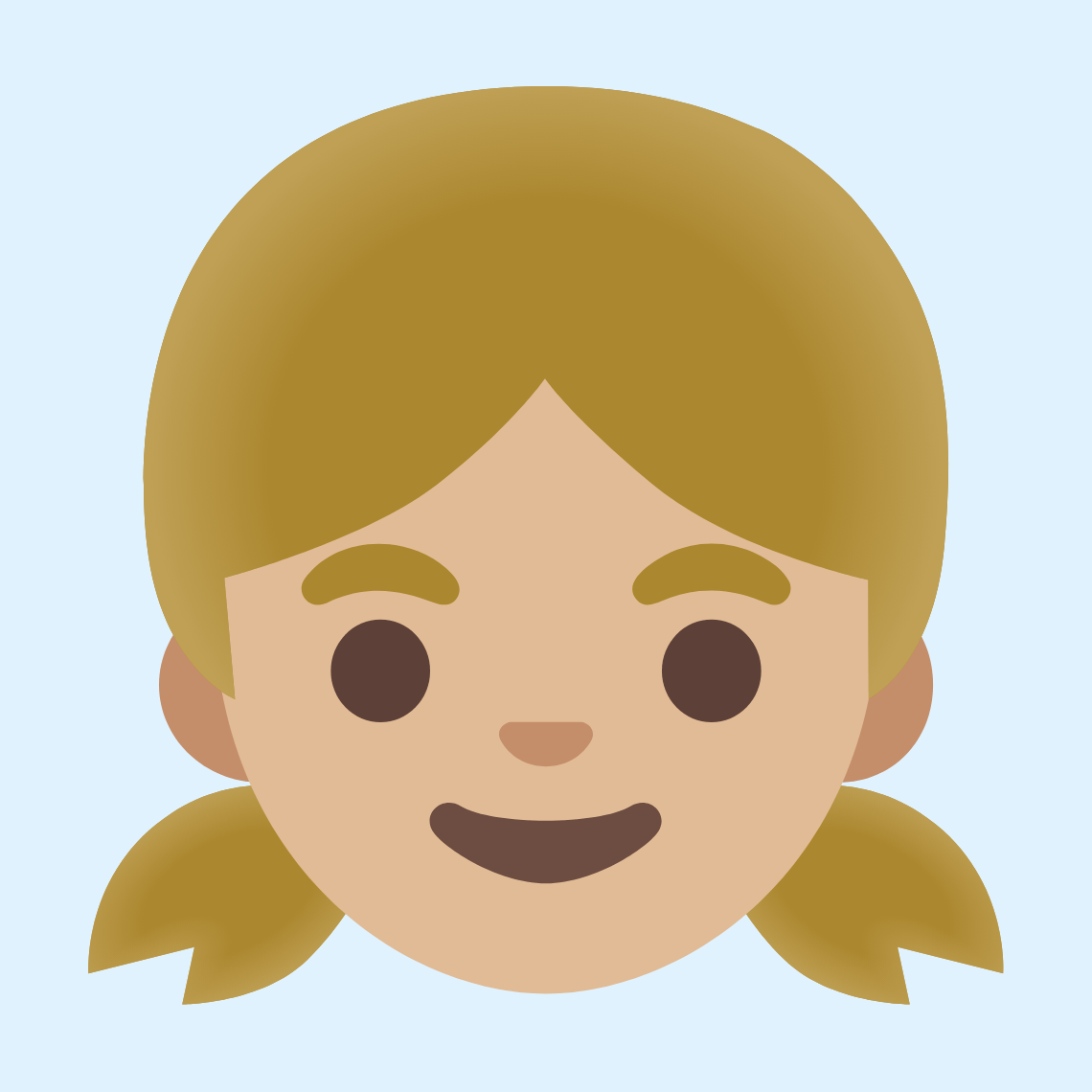 π§πΌ Girl: medium-light skin tone