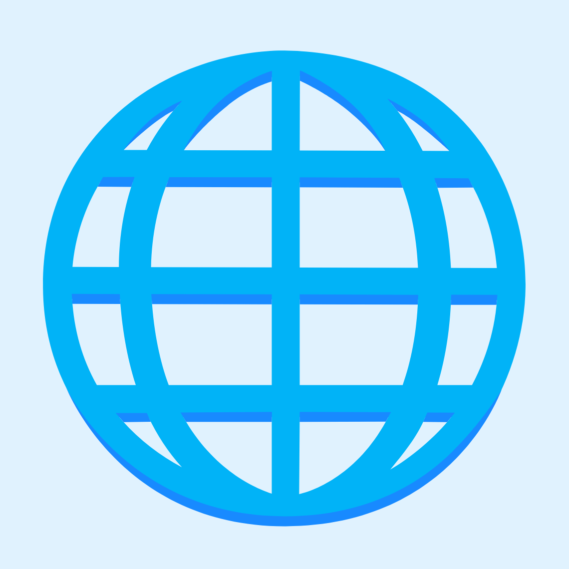 🌐 Globe with meridians