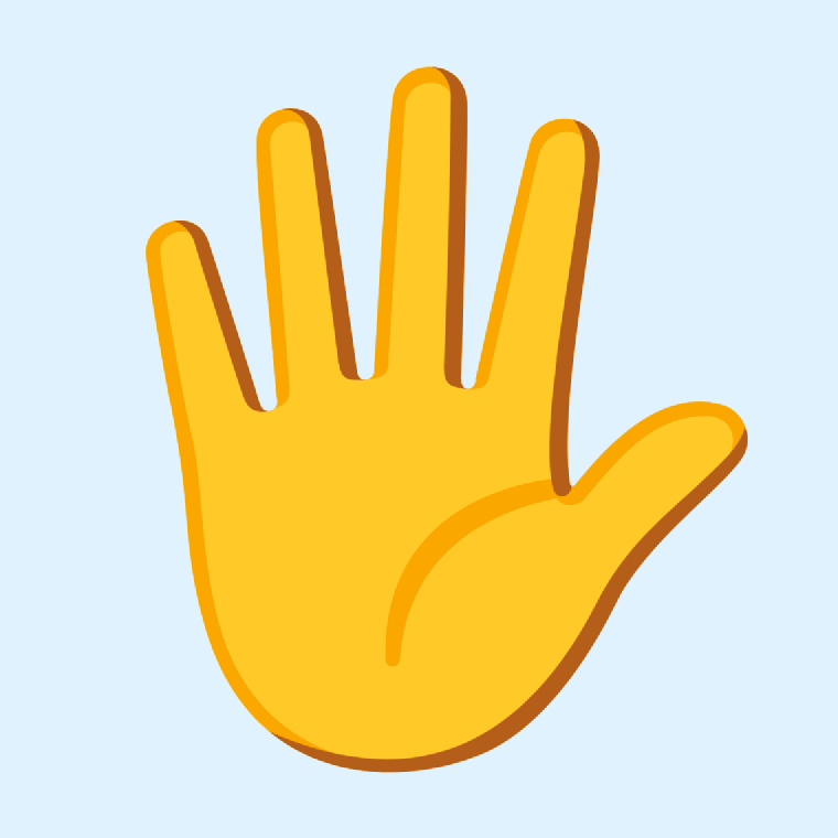 Emoji 🖐️ Hand with fingers splayed Meaning and Details