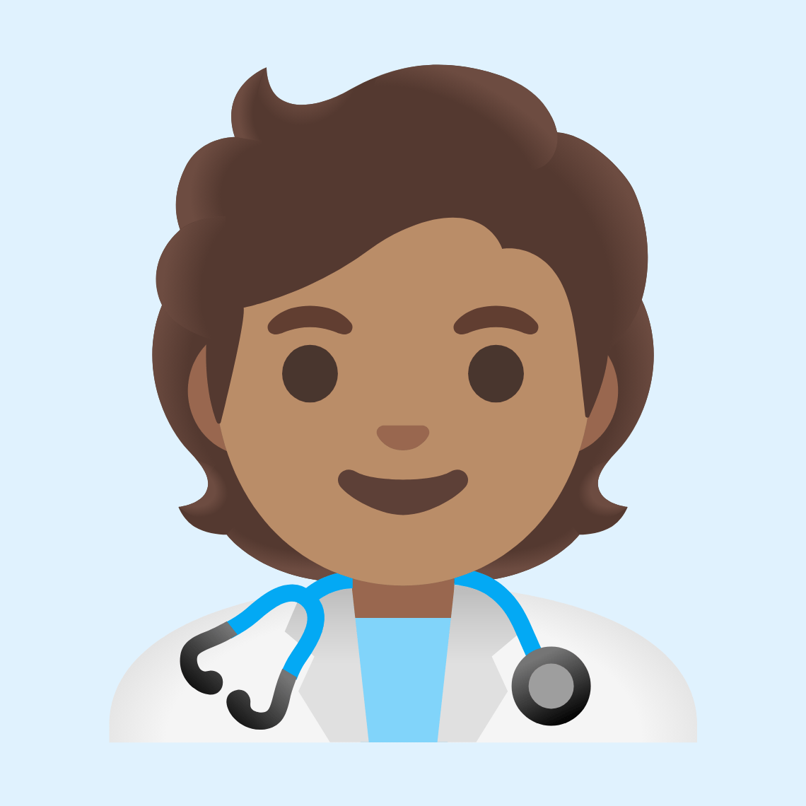 π§π½ββοΈ Health worker: medium skin tone