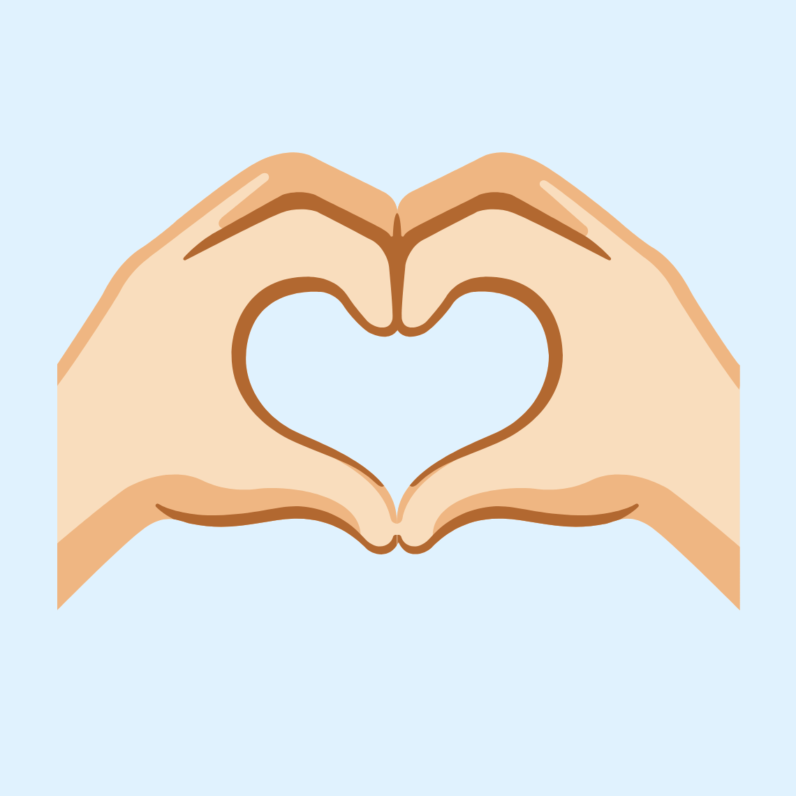 π«Άπ» Heart hands: light skin tone