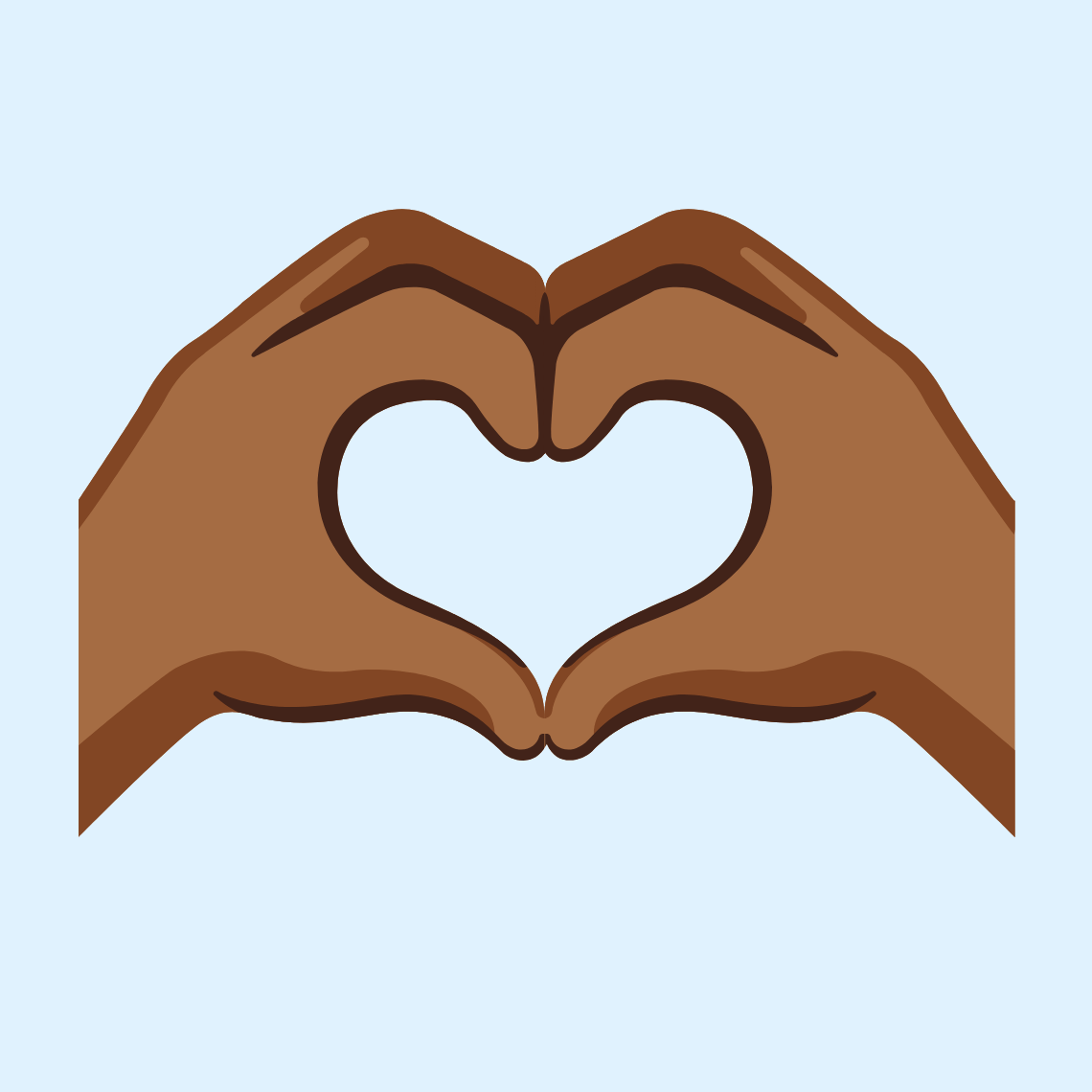 π«ΆπΎ Heart hands: medium-dark skin tone