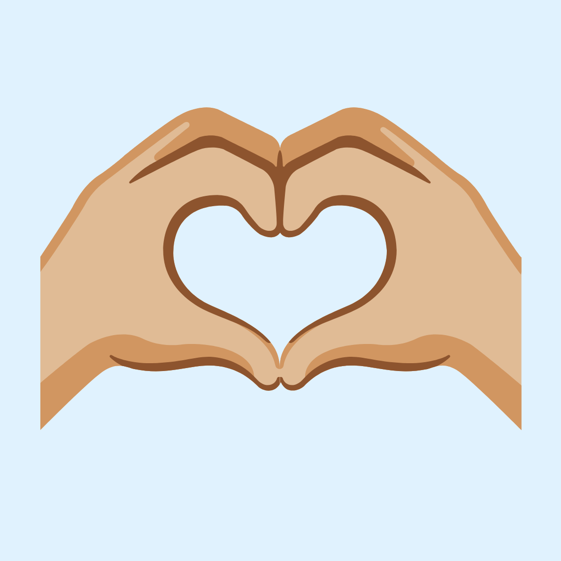 π«ΆπΌ Heart hands: medium-light skin tone