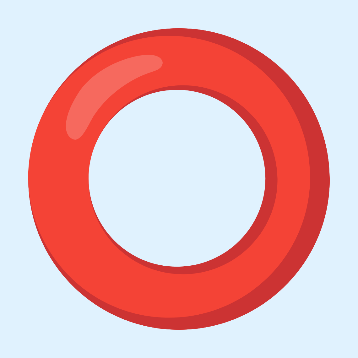⭕ Hollow red circle