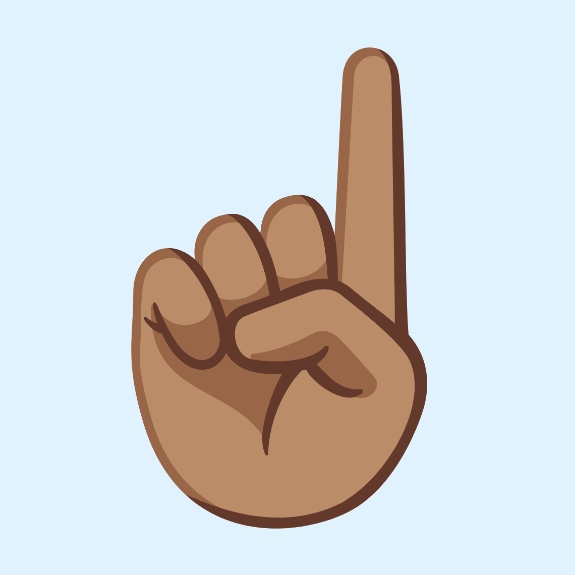 βπ½ Index pointing up: medium skin tone