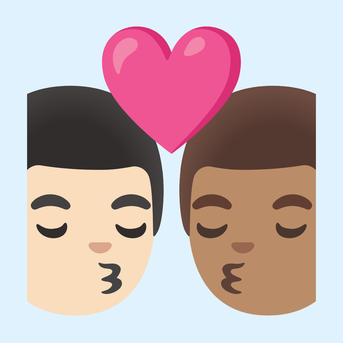 π¨π»ββ€οΈβπβπ¨π½ Kiss: man, man, light skin tone, medium skin tone