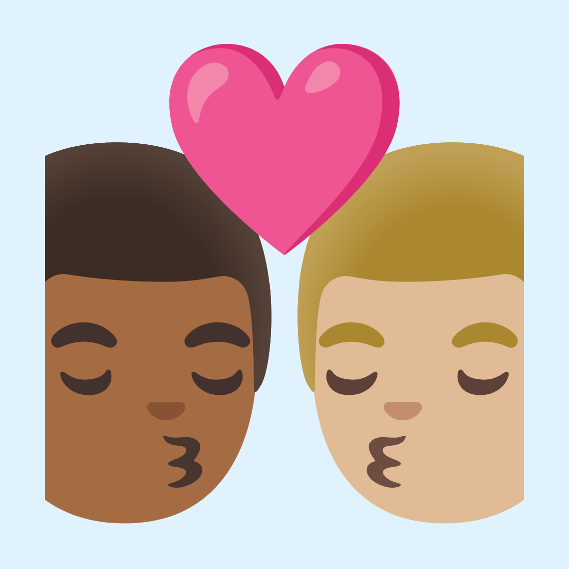 π¨πΎββ€οΈβπβπ¨πΌ Kiss: man, man, medium-dark skin tone, medium-light skin tone
