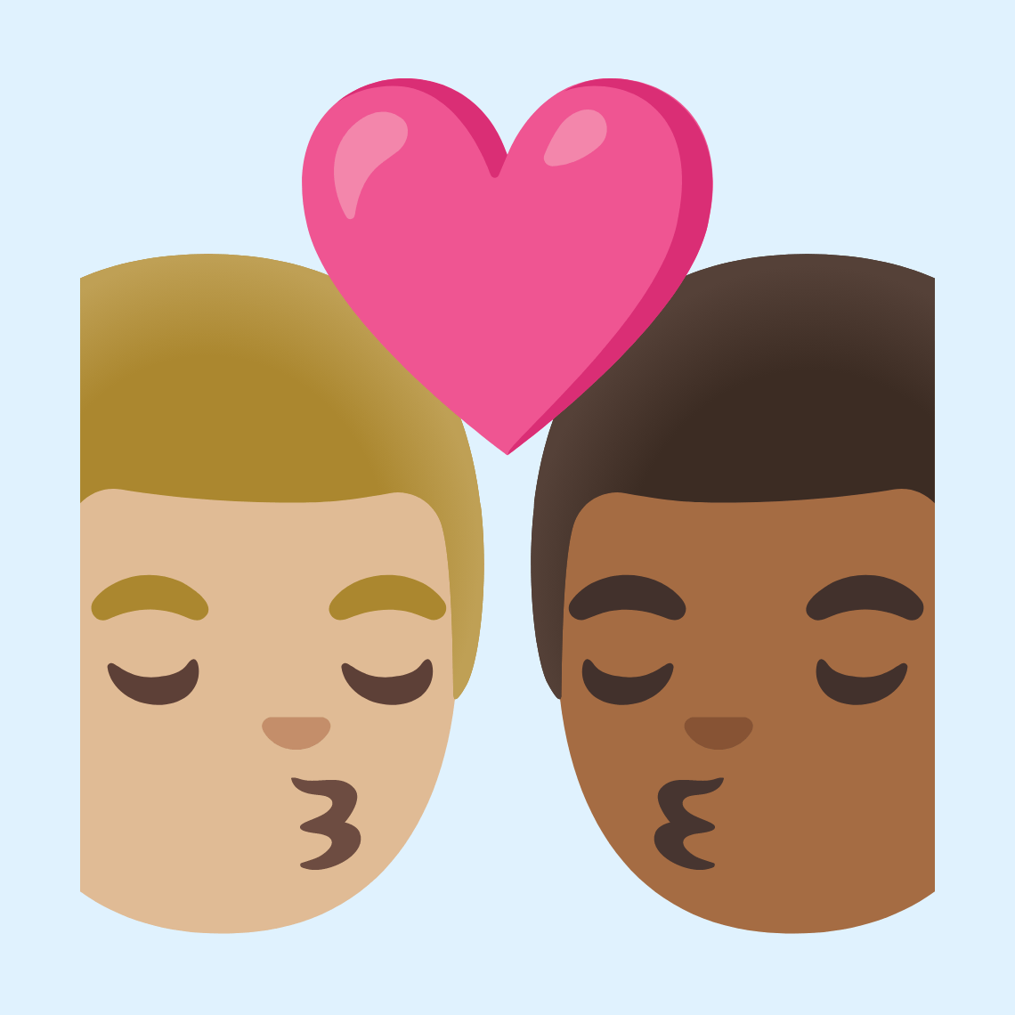 π¨πΌββ€οΈβπβπ¨πΎ Kiss: man, man, medium-light skin tone, medium-dark skin tone