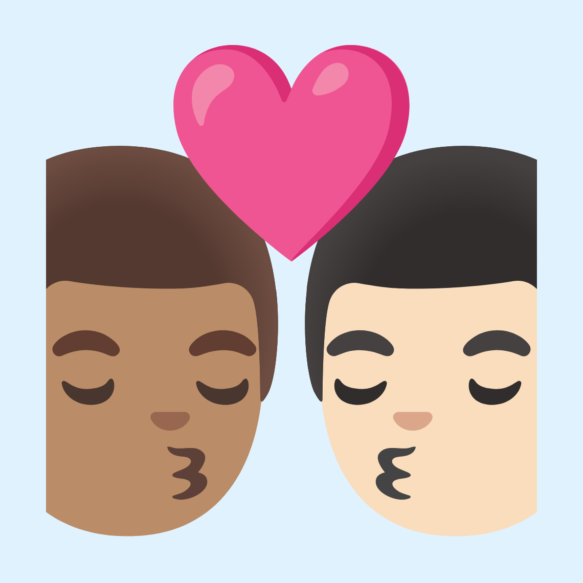 π¨π½ββ€οΈβπβπ¨π» Kiss: man, man, medium skin tone, light skin tone