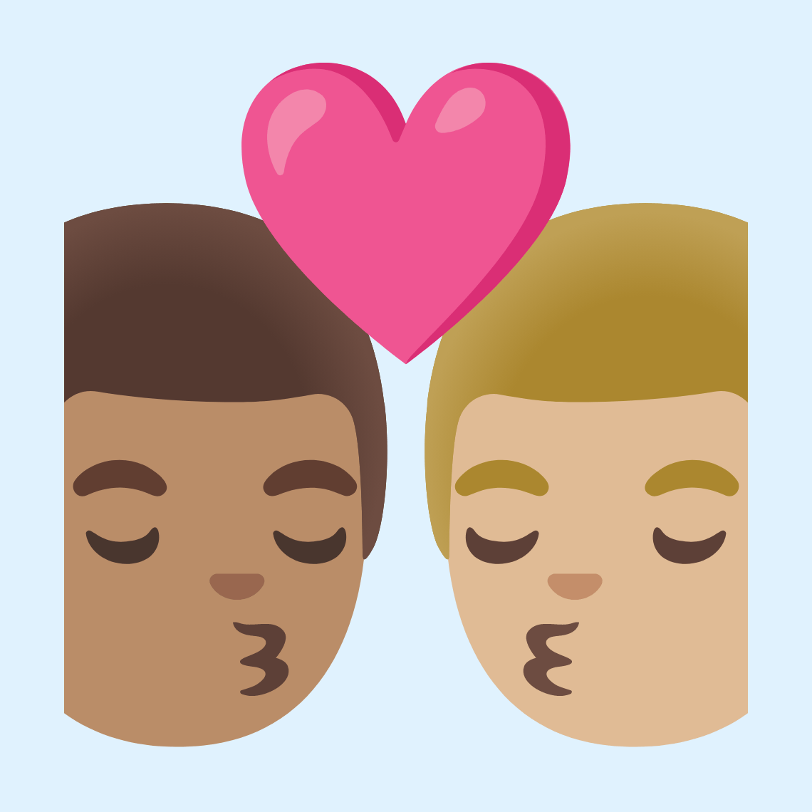 π¨π½ββ€οΈβπβπ¨πΌ Kiss: man, man, medium skin tone, medium-light skin tone