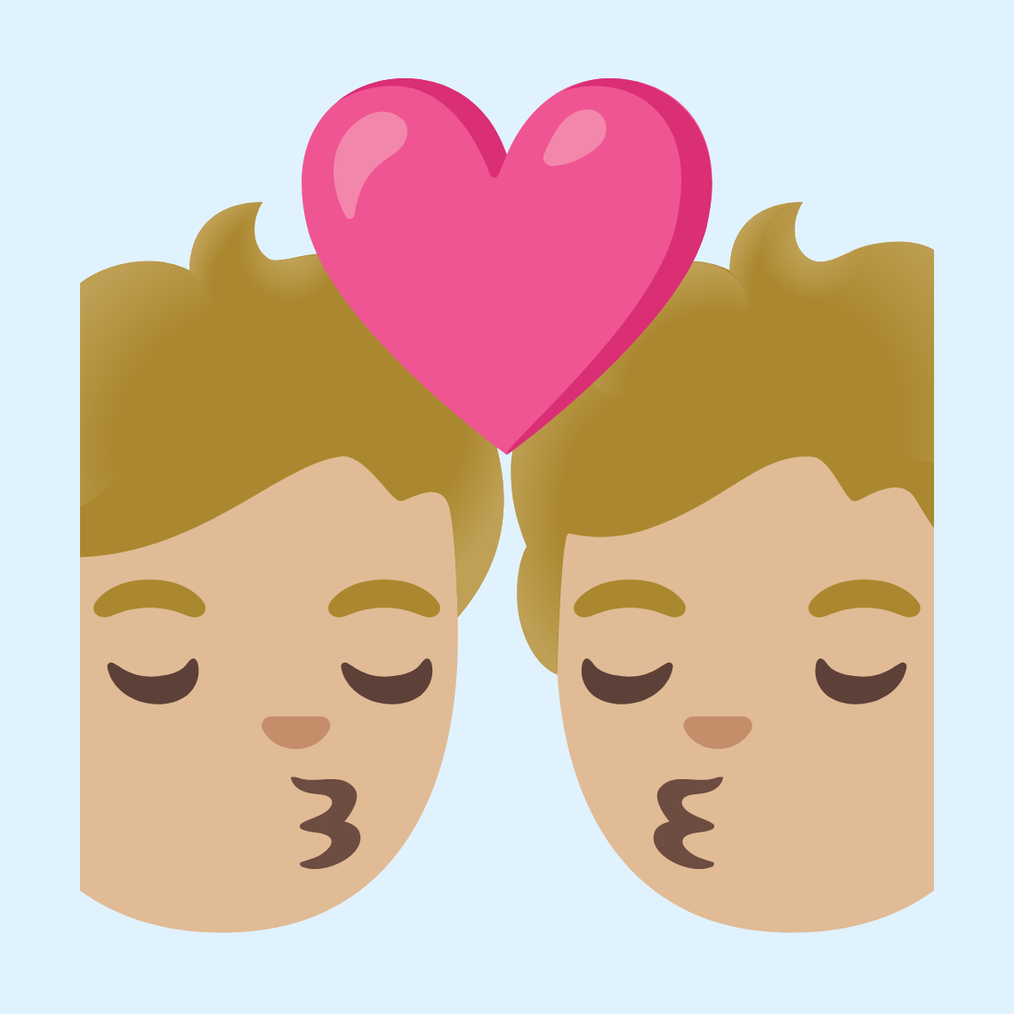 💏🏼 Poljubac: svijetlo maslinasta boja kože