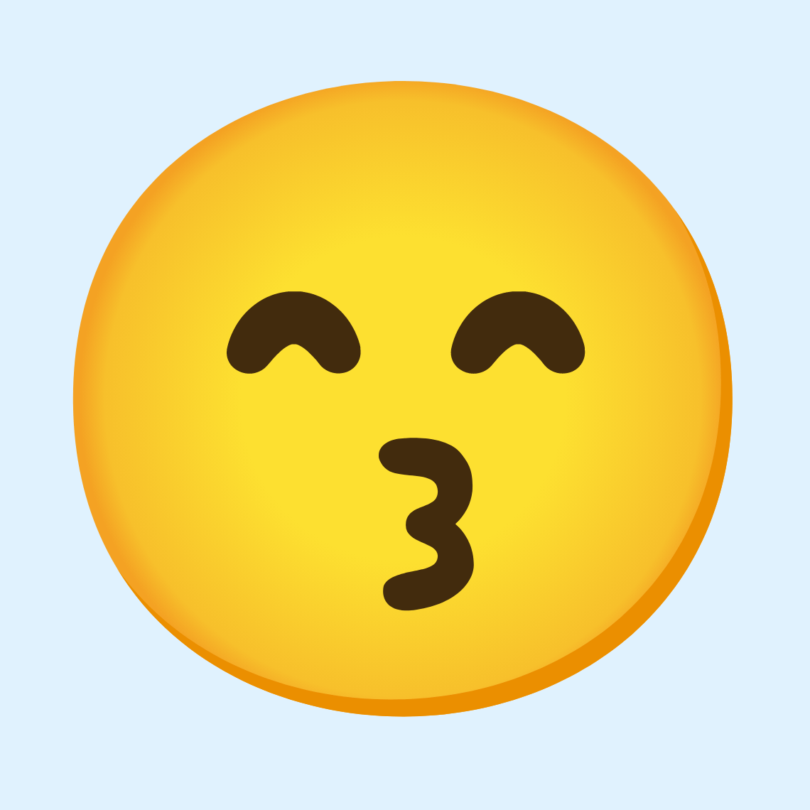π Kissing face with smiling eyes