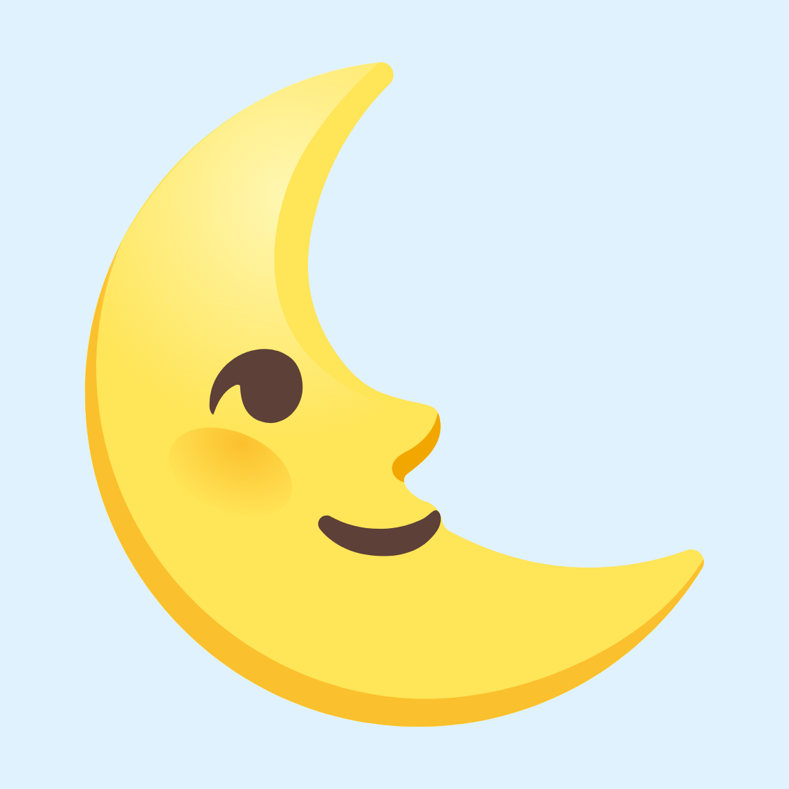 π Last quarter moon face