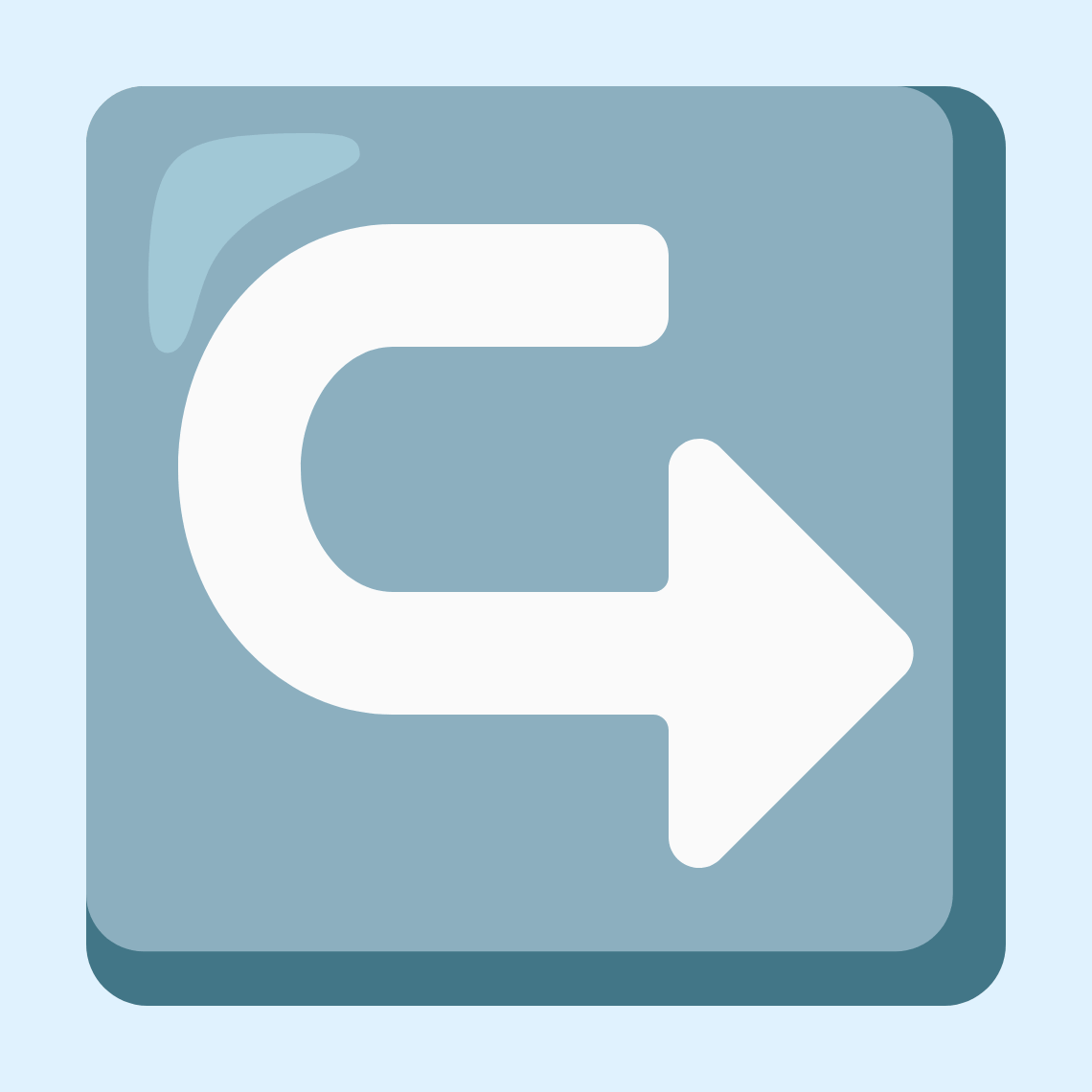 ↪️ Left arrow curving right