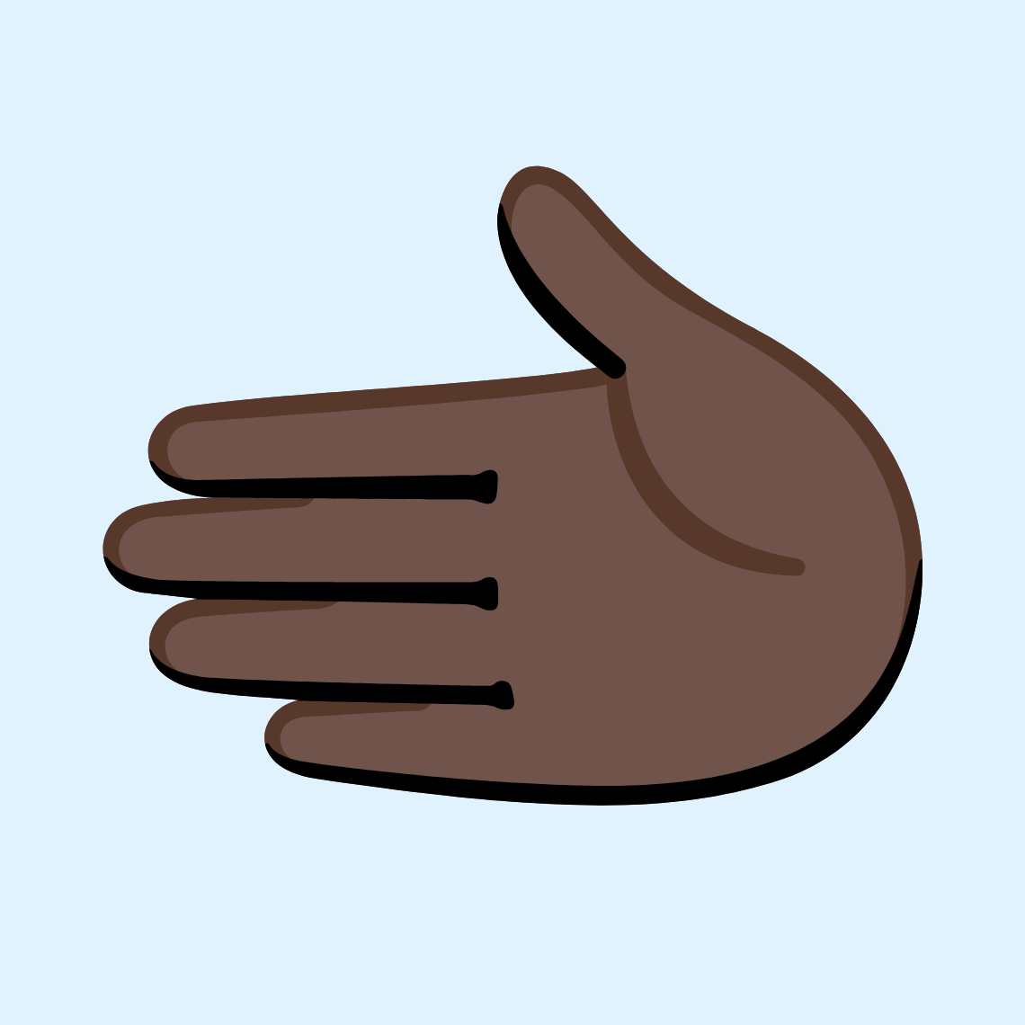 π«²πΏ Leftwards hand: dark skin tone