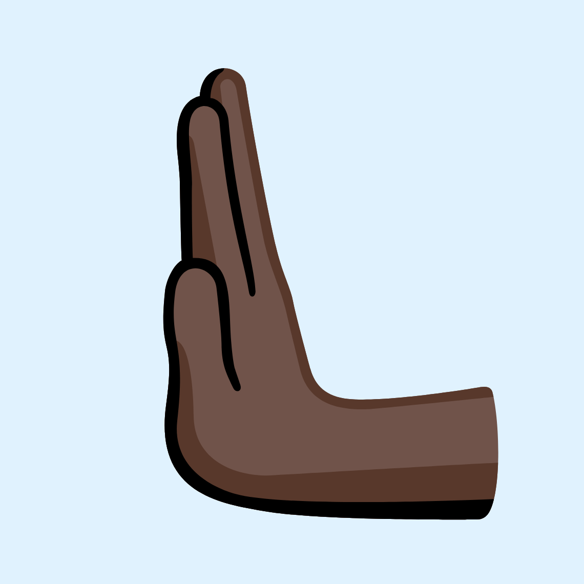 π«·πΏ Leftwards pushing hand: dark skin tone