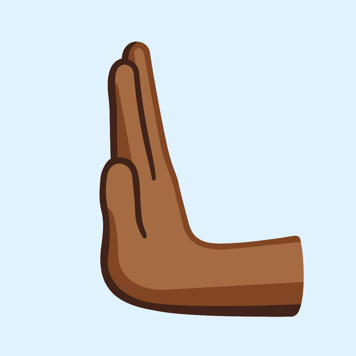 π«·πΎ Leftwards pushing hand: medium-dark skin tone