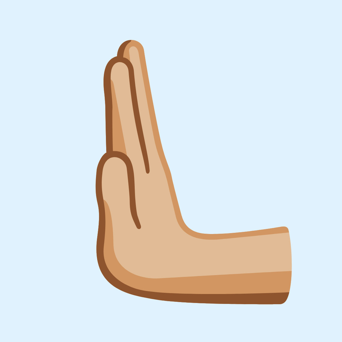 π«·πΌ Leftwards pushing hand: medium-light skin tone