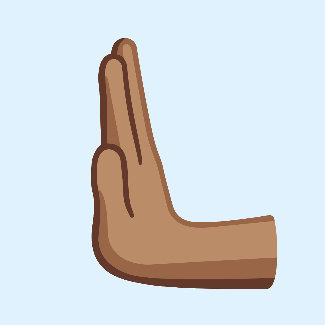 π«·π½ Leftwards pushing hand: medium skin tone