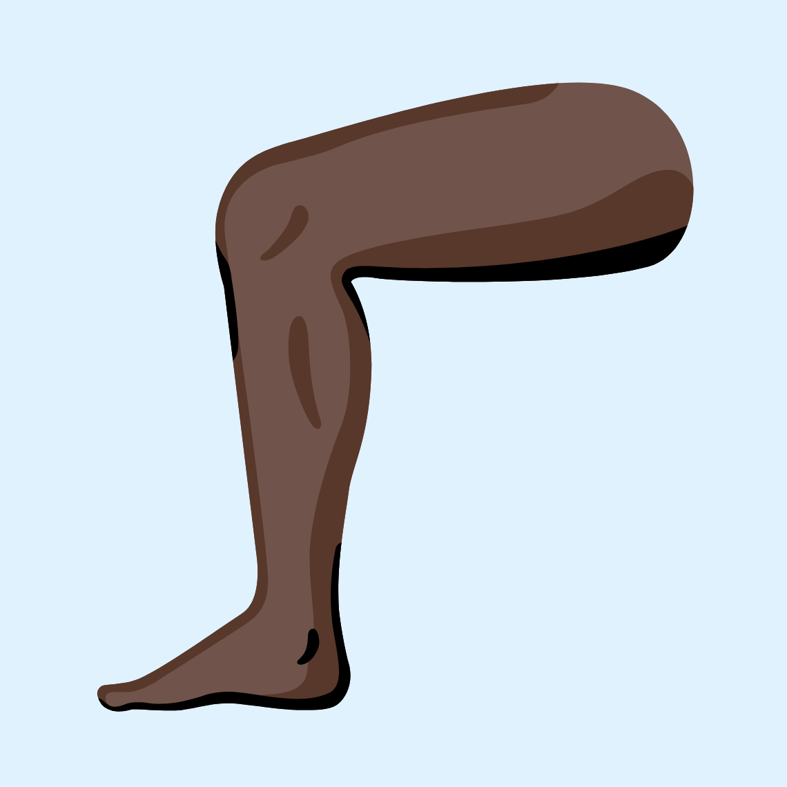 π¦΅πΏ Leg: dark skin tone