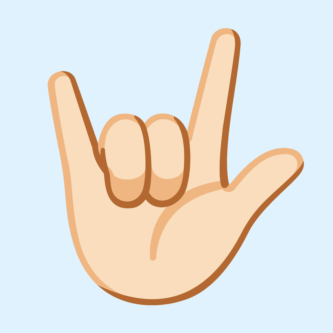 π€π» Love-you gesture: light skin tone
