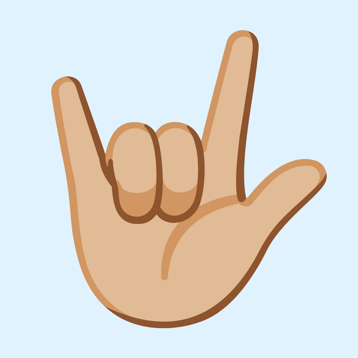 π€πΌ Love-you gesture: medium-light skin tone