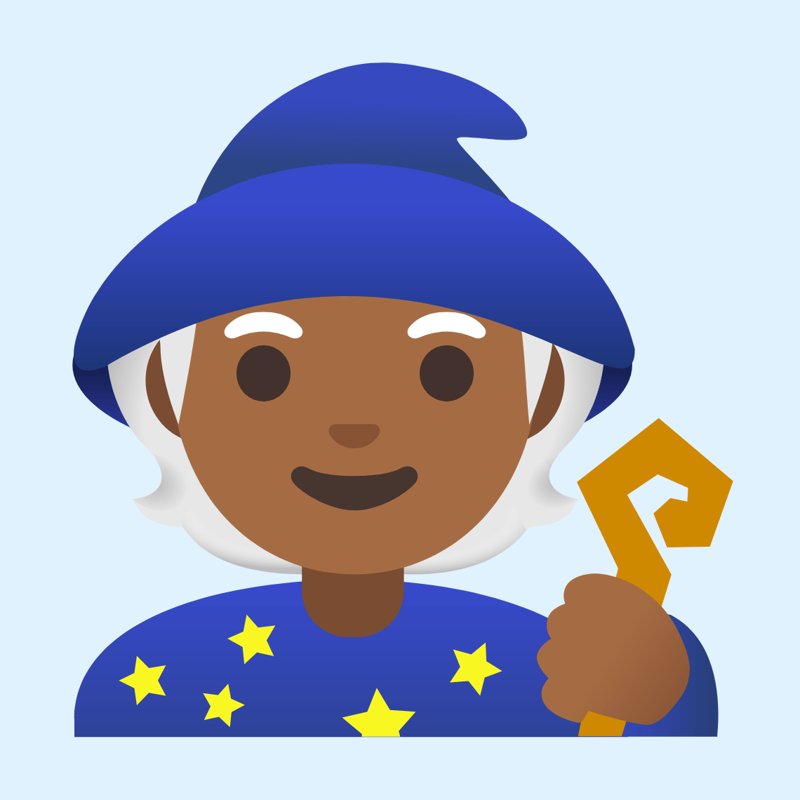 π§πΎ Mage: medium-dark skin tone