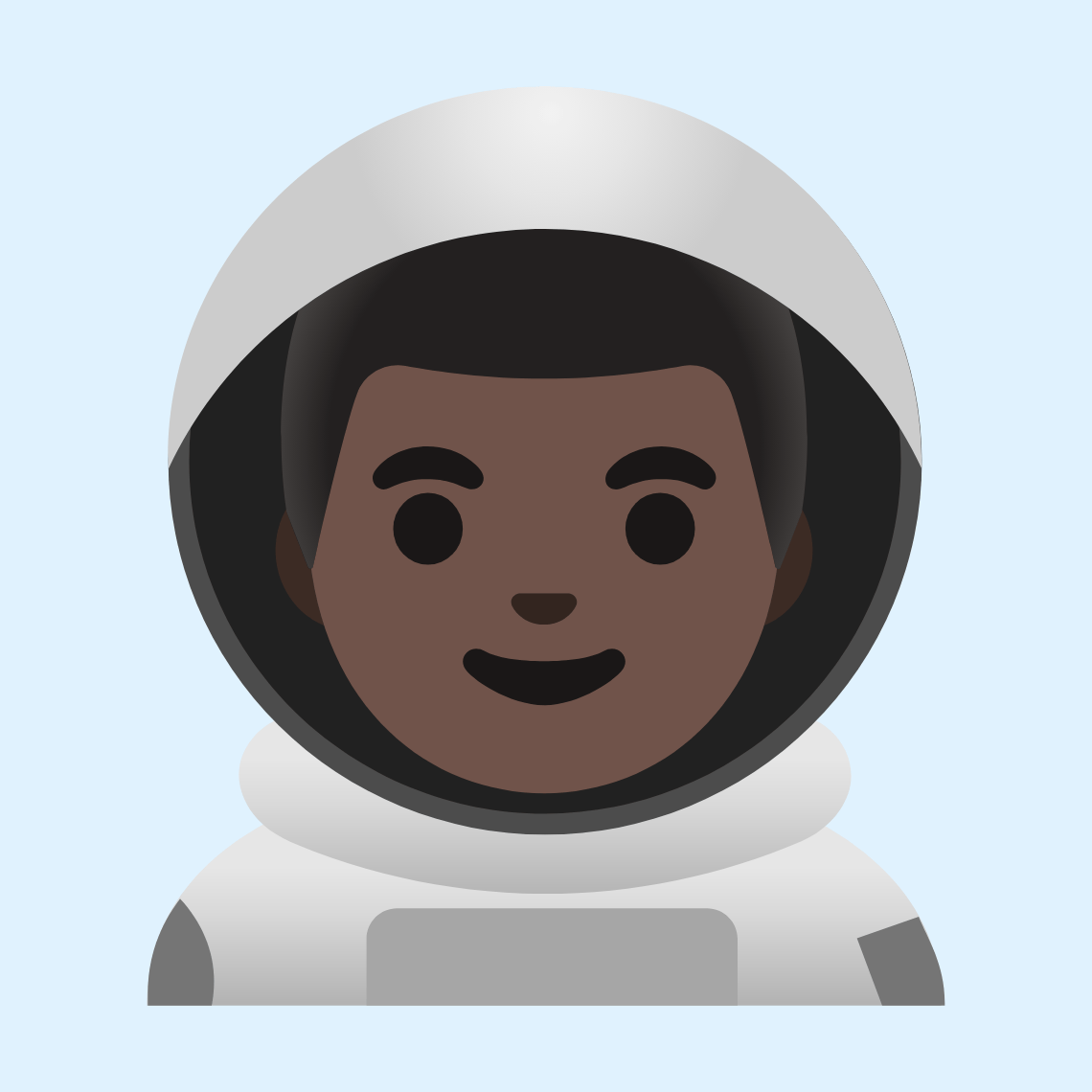 π¨πΏβπ Man astronaut: dark skin tone
