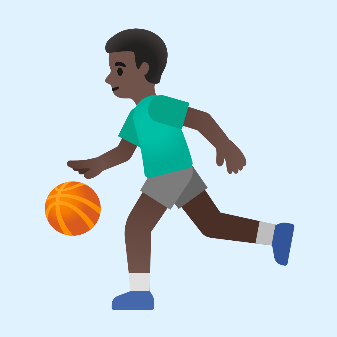 βΉπΏββοΈ Man bouncing ball: dark skin tone