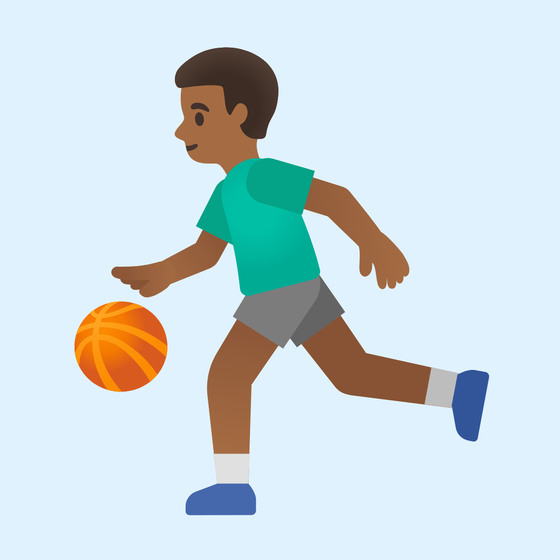 βΉπΎββοΈ Man bouncing ball: medium-dark skin tone