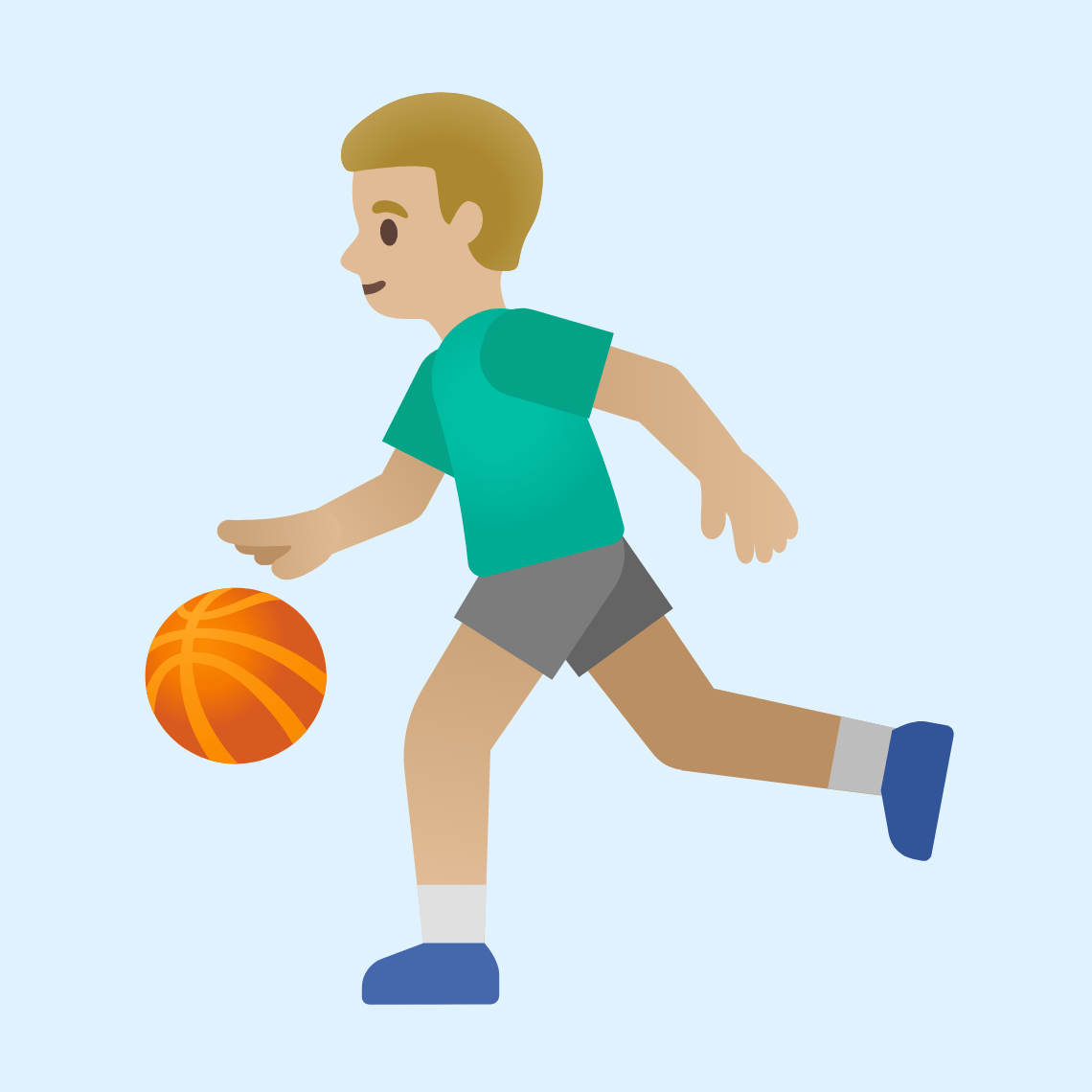 βΉπΌββοΈ Man bouncing ball: medium-light skin tone