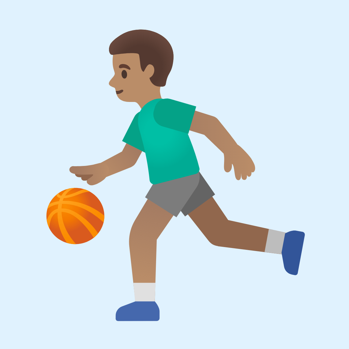 βΉπ½ββοΈ Man bouncing ball: medium skin tone