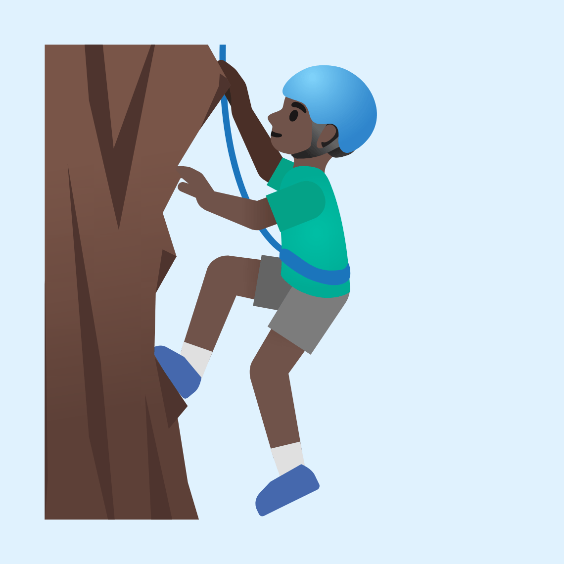 🧗🏿♂️ Muškarac se penje: tamno smeđa boja kože