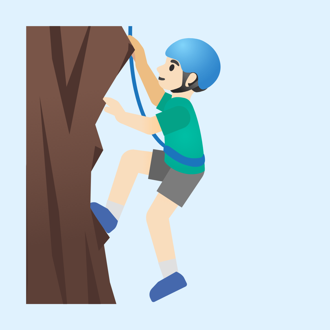 🧗🏻♂️ Muškarac se penje: svijetla boja kože