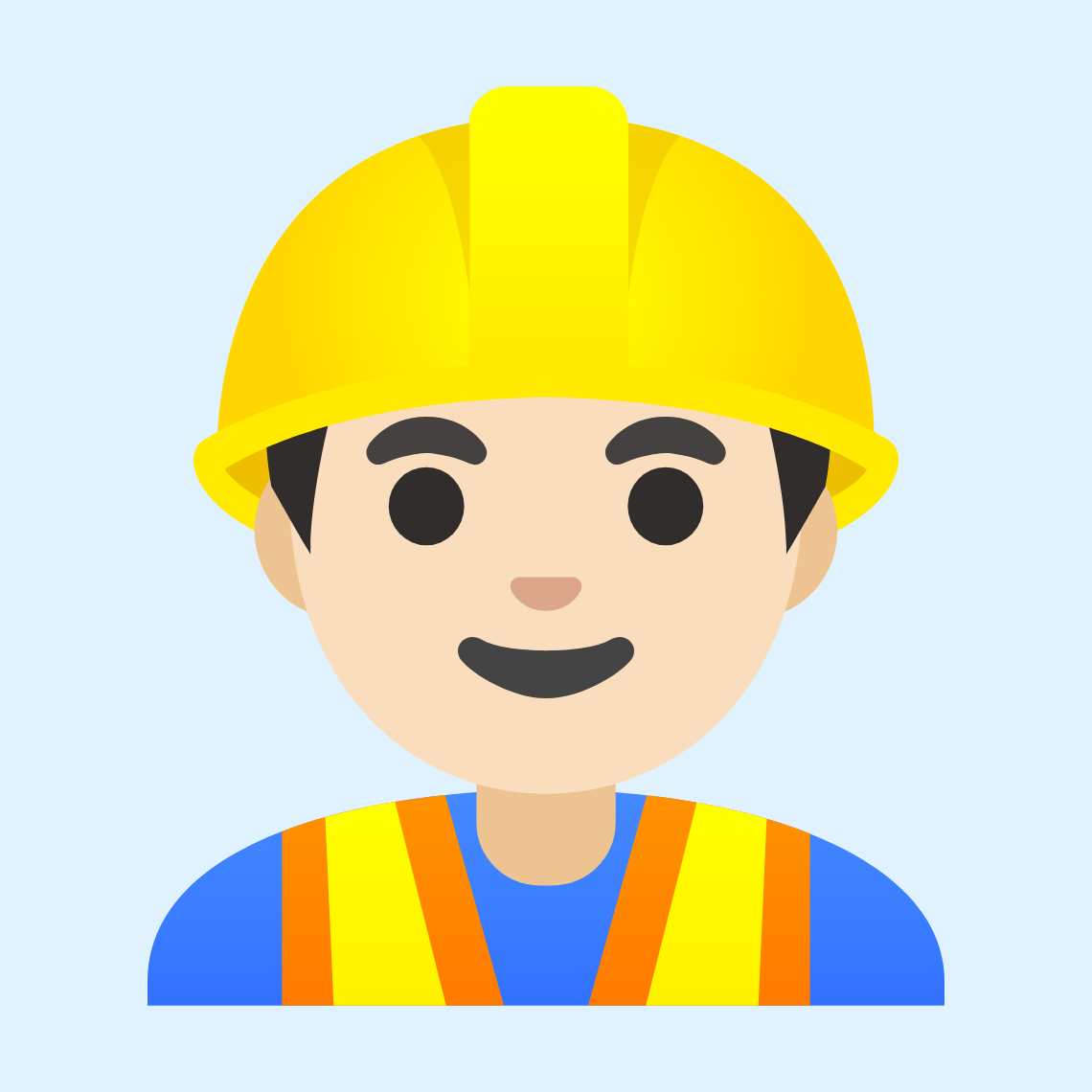 π·π»ββοΈ Man construction worker: light skin tone