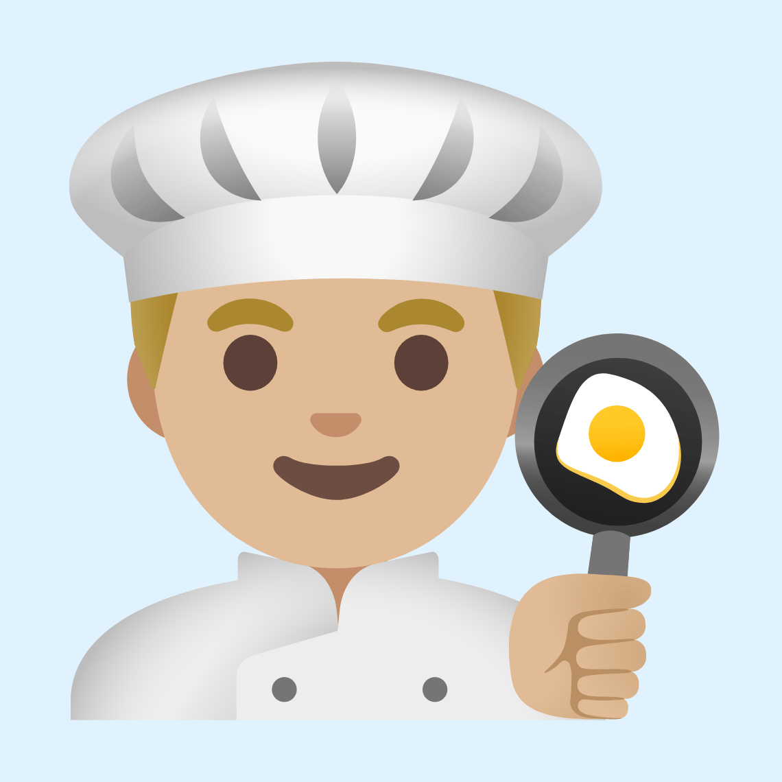π¨πΌβπ³ Man cook: medium-light skin tone