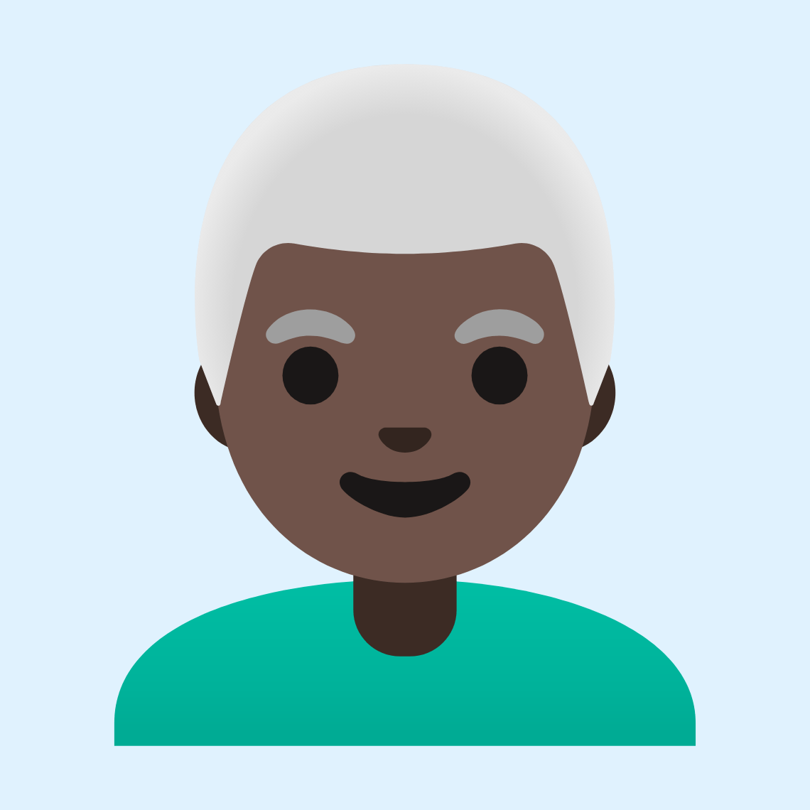 π¨πΏβ𦳠Man: dark skin tone, white hair
