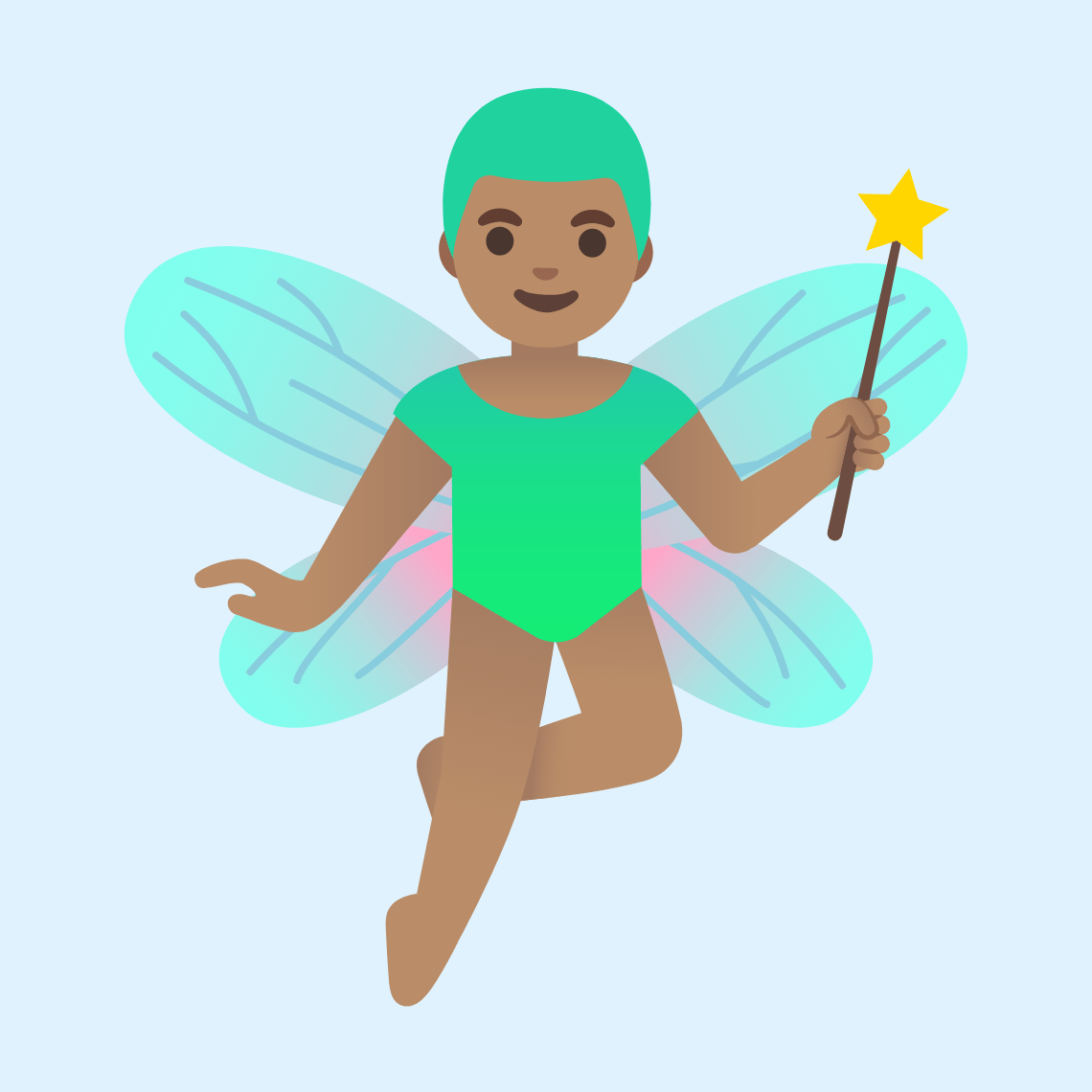 π§π½ββοΈ Man fairy: medium skin tone