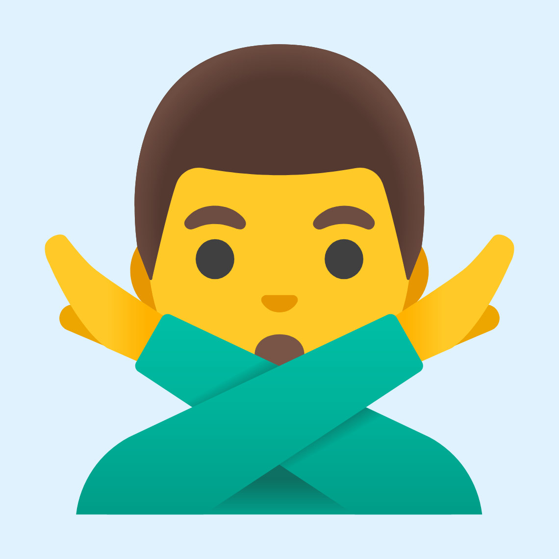 π
ββοΈ Man gesturing NO