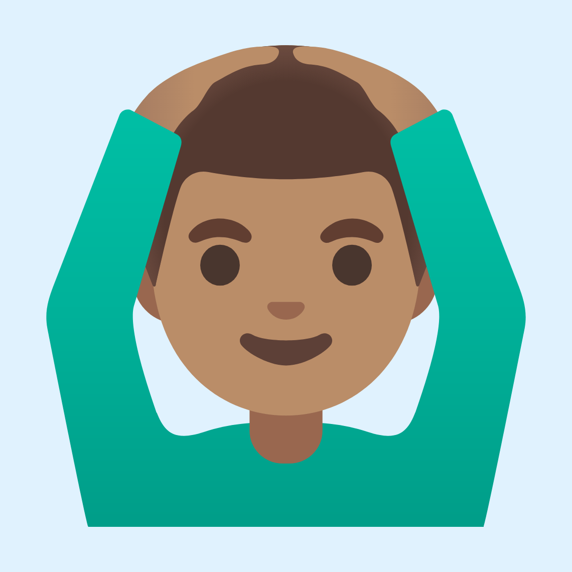 ππ½ββοΈ Man gesturing OK: medium skin tone