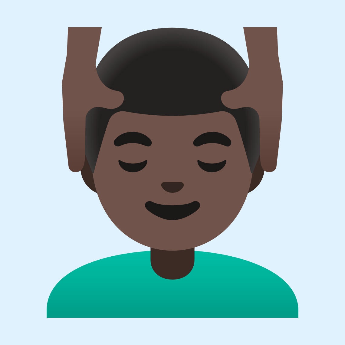 ππΏββοΈ Man getting massage: dark skin tone
