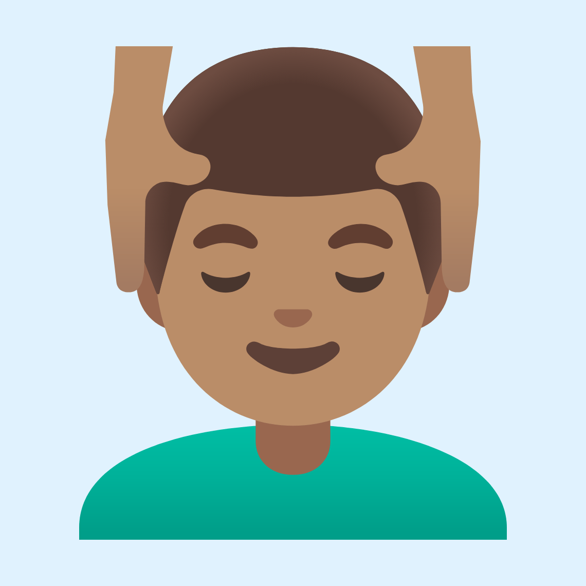 ππ½ββοΈ Man getting massage: medium skin tone