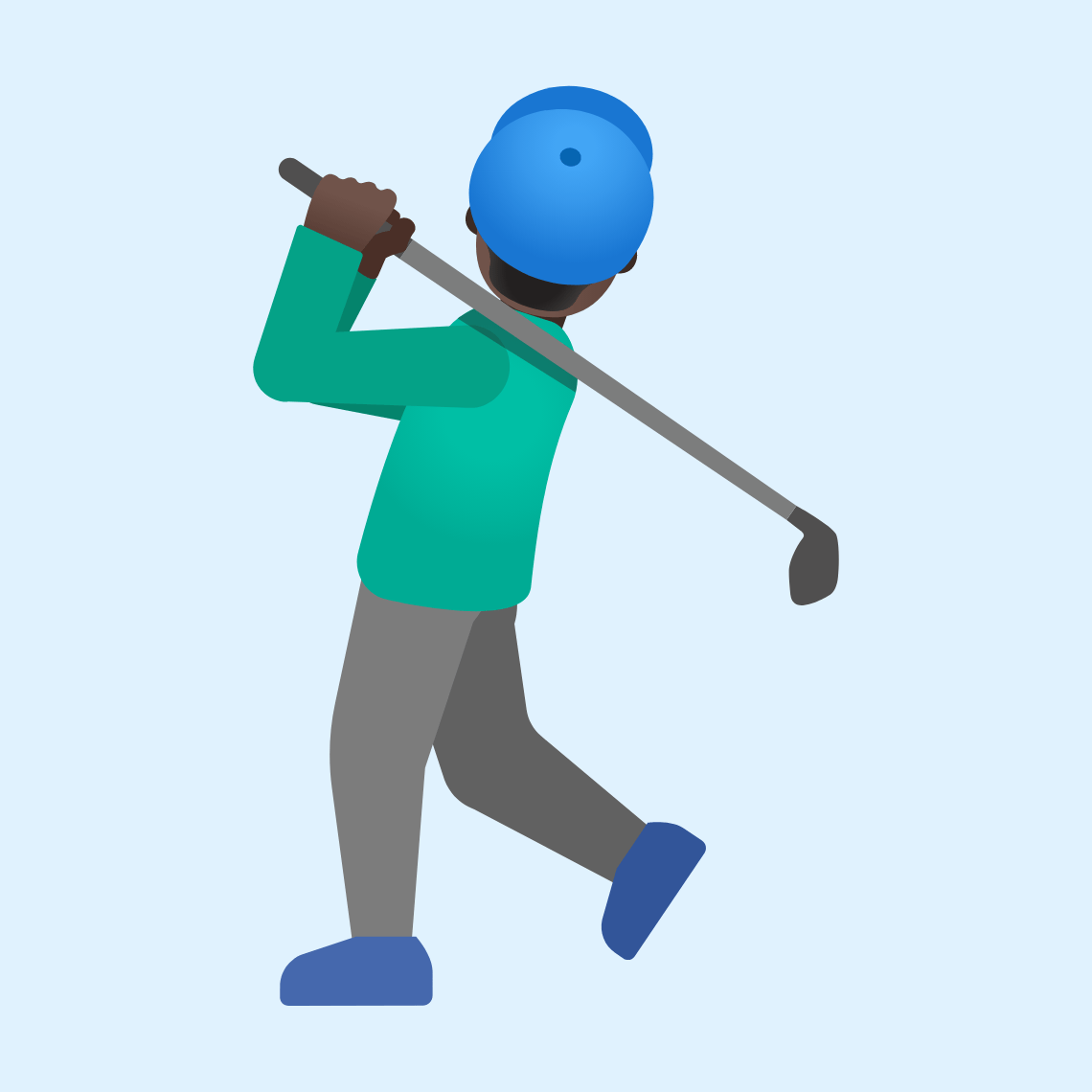 ππΏββοΈ Man golfing: dark skin tone