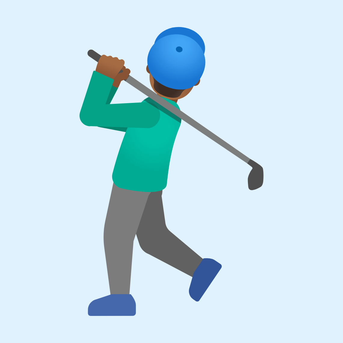 ππΎββοΈ Man golfing: medium-dark skin tone